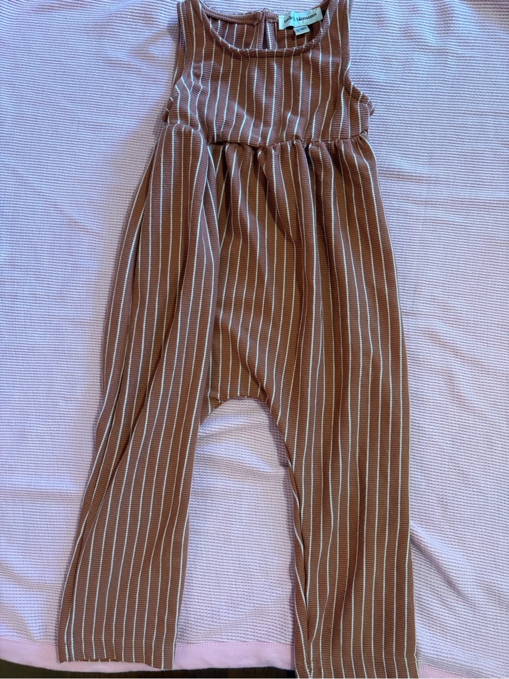 Striped Brown Kids Romper Jumpsuit